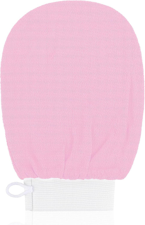 Exfoliating Glove Body Scrubber Exfoliator 1 PC Korean Washcloth, Pink
